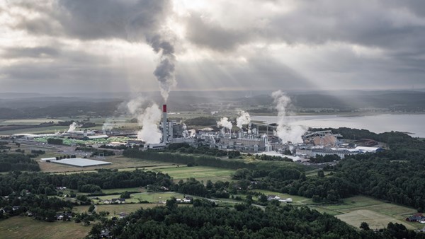 Aerial photo of the Södra Cell Värö pulp plant